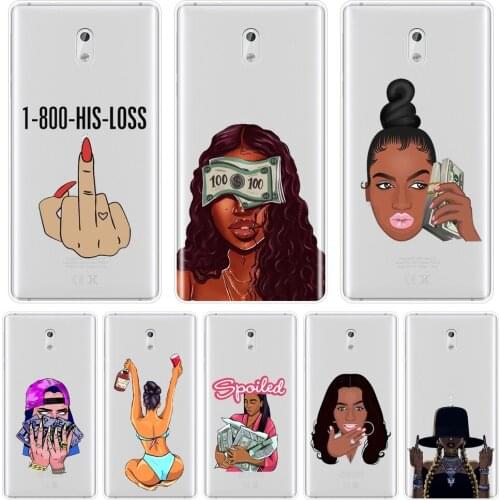 For Nokia 9 8 6 5 3 2 1 Plus Lite Phone Case Silicone Black Girl Back Cover For Nokia2 Nokia3 Nokia5 Nokia6 Nokia X6 X71 7 Plus