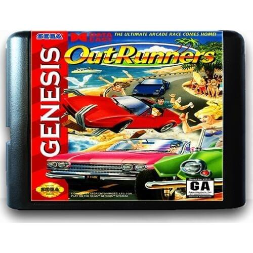 Out Runners for 16 bit Sega MD Game Card for Mega Drive for Genesis Video Game Console PAL USA JAP