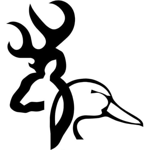 Personality Car Stickers Deer Duck Cartoon Personalized PVC Car Decoration Accessories Decals Creative Waterproof Black/white