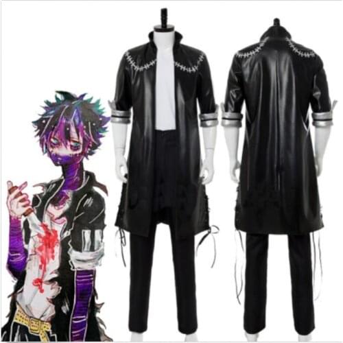 My Hero Academia Boku No Dabi Outfit Black Leather Jacket Set Cosplay Costume