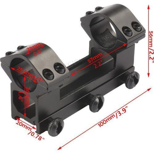 Scope Mount One Piece High Profile Magnum Airgun 25.4mm 1" Ring fit Adapter 20mm Dovetail Weaver Picatiiny Rail Air Rifle