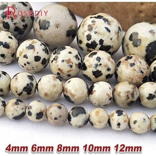 4MM 6MM 8MM 10MM 12MM Natural Stone Round Beads Diy Jewelry Findings Necklaces Earrings Bracelets Accessories