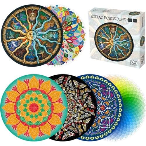 Round 500 pieces adult puzzle 12 palace Rainbow Magic kaleidoscope