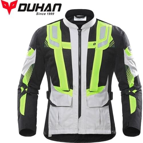 DUHAN Summer Motorcycle Jacket Mesh Breathable Medium / long term style Men Motorbike Racing Jackets