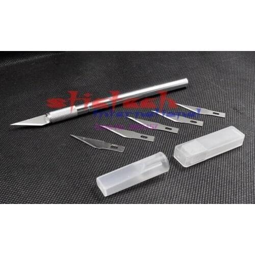 500set Metal Handle Craft Knife With 5 Blade Scalpel Cutter Engraving Metal Tool new arrival