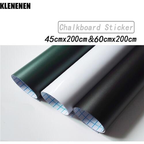 Chalkboard Sticker for Wall Removable Draw Erasable Learning Multifunction Black Board for Kids room School Supplies