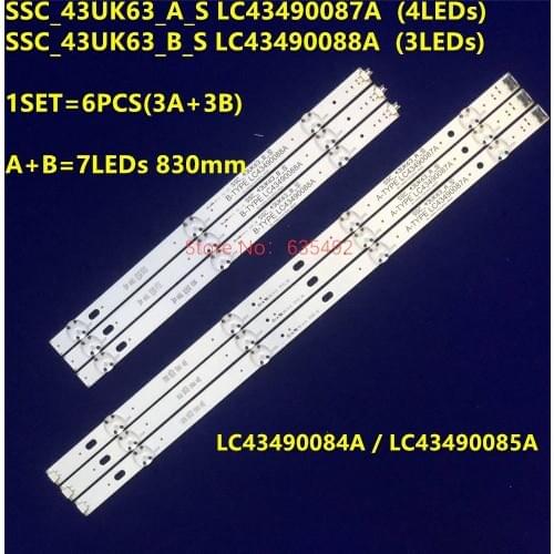 New LED strip SSC_43UK63_A SSC_43UK63_B LC43490087A LC43490088A LC434900874A LC43490085A LC43490084A for LG 43UJ6300 43UK6300PUE