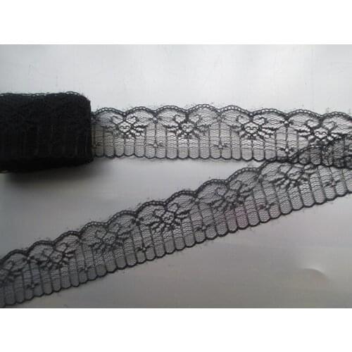 New listing 10 yards / 4.5 cm wide black beautiful lace ribbon lace embroidery lace DIY craft