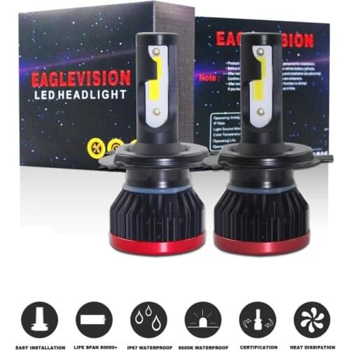 New Upgrade Mini Canbus H4 H7 Car LED Headlight Kit 60W 7600LM/Set H1 H11 9005 HB3 9006 HB4 6000K BulbsCar Accessories