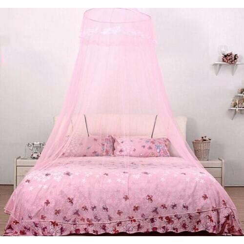 Bed Canopy Hanging Mosquito Net Princess Dome Bed Tent Curtain Canopy Elegant Fairy Lace Bedcover for Children Baby Sleeping