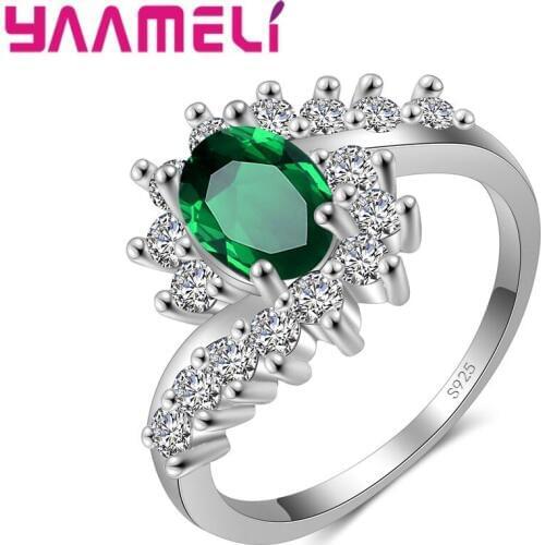 Latest Fashion Engagement Ring Stunning Big Oval Egg CZ and Micro Cubic Zirconia Trendy Jewelry Wedding Ring