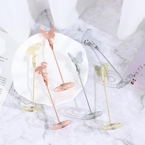 Romantic Desk Metal Wire Clip DIY Craft Photo Card Memo Note Holder Crocodile Home Desktop Decor