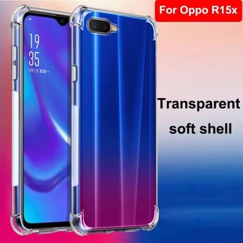 Luxury Shockproof Clear Soft Case Capa For Oppo R15x Phone Case Silicone Back Cover For Oppo R 15x R15 x OppoR15x Phone Shell