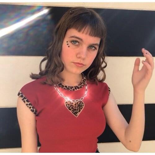 Street Girls Skinny Tank Top Women Leopard Heart 2020 Summer Crop Tops Punk Harajuku Fashion Streetwear Women Sleeveless Tees