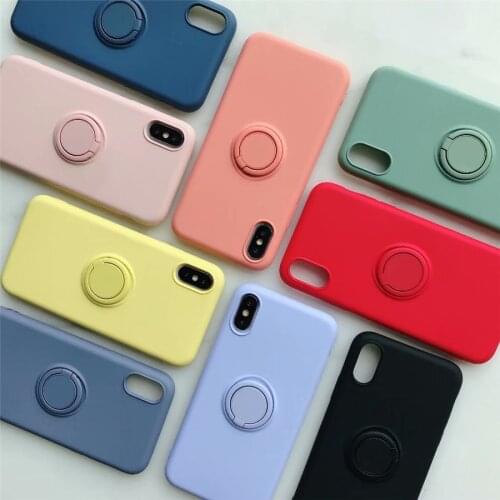 Vinger Ring Houder Telefoon For IPhone 12 PRO MAX 11 pro XS MAX XR 8 7 Plus Slanke Gevallen 360 Graden Rotatie Auto Houder Cover