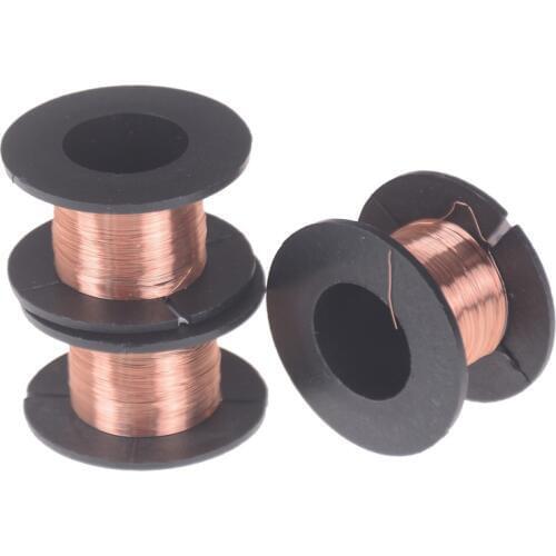 1pcs QA Enameled Copper Wire Red Magnetic Wire For Inductance Coil Relay Electric Meter Coil Winding Magnet Wire 0.1mm*11m