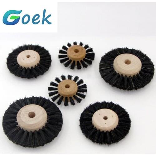 10pcs Dental Polishing Brush Wood Core Brush Dental Laboratory Materials Dentistry Odontologia Wheel Rotary Tools 1/2/3 Row