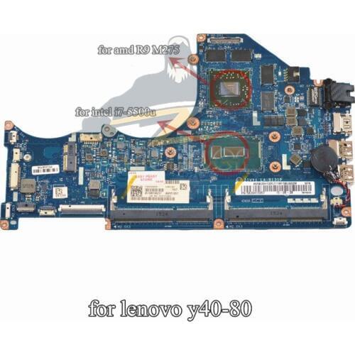 5B20H13357 LA-B131P for lenovo Y40-80 laptop motherboard i7-5500U CPU HM97 R9 M275 4GB DDR3L