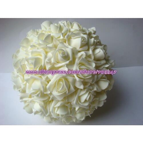 9" 23CM Artificial Foam Rose Flower Kissing ball wedding table centre Decorative Flowers & Wreaths (8pcs/lot)
