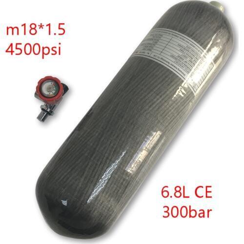 Acecare AC16811 6.8L CE Pcp Paintball Cylinder 4500Psi Carbon Fiber Air Tank Diving Valve Scuba Cylinder Underwater Gun Condor