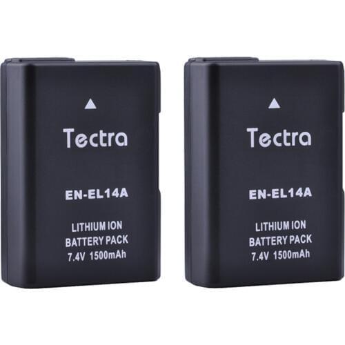 2pcs 1500mAh EN-EL14 EN-EL14A Battery for Nikon D5500 D5300 D5200 D5600 D3200 D3300 D3500 D3400 D3100 P7100 P7200 ENEL14 Battery