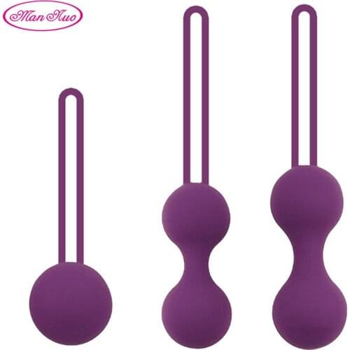 Man nuo Safe Silicone Smart Ball Kegel Ball Ben Wa Ball Vagina Tighten Exercise Machine Vaginal Sex Toys for Women Geisha Ball