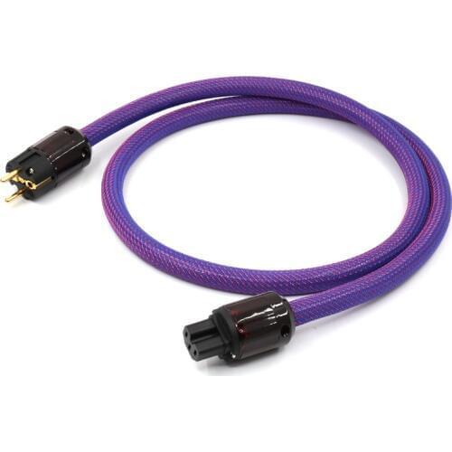 HI-End Audio Grade 6N OFC SCHUKO Power Cable Gold plated EU power plug cable hifi power cord cable for DVD CD AMP