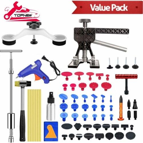 Paintless Repair Removal Tools Auto Door Ding Dent Silde Hammer Glue Puller Repair Kits for Car Hail Damage Door Dings Repair