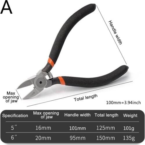 Electric Wire Cable Cutter Shears Nipper Hand Repair Tool Cutting Diagonal Side Snips Sharp Pliers