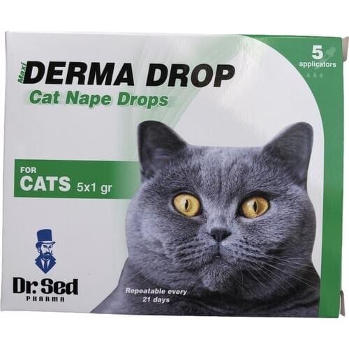 Dr. Sed Maxi Derma Drop Natural Cat Ense Drop 5'li Drop Pack (5x1G.) Pet Flea Tick
