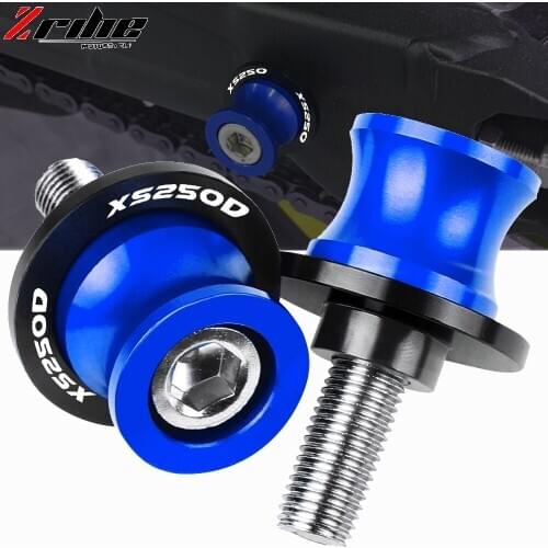 Motorcycle Swingarm Spools M6 Stand Screws Aluminum Motorcycle Accessories For Yamaha XS250D XS 250D XS 250 D XS250E 1978-1980