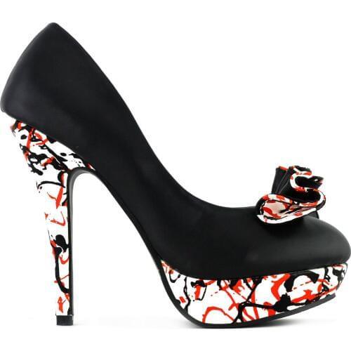 LF30401 Womens Two Tone Faux Suede Evening/Club Platform Stiletto High Heels Court Shoes