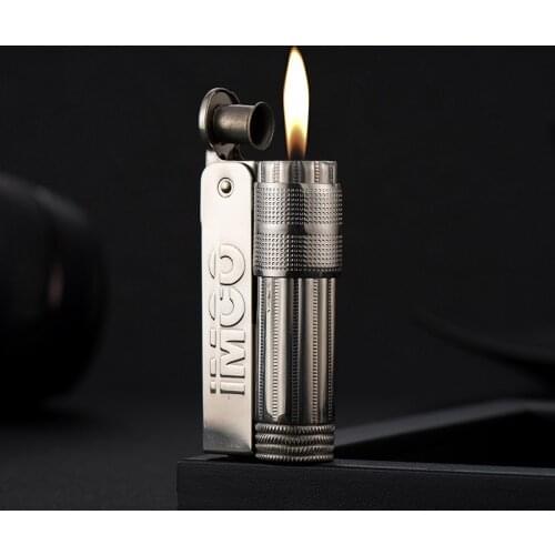 Genuine Austria IMCO Metal Kerosene Lighter Original Oil Gasoline Creative Vintage Classic Lighter Stainless Steel Gift for Man