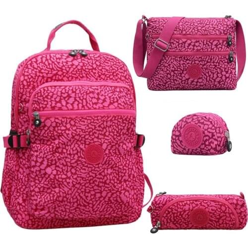 Buy One Get Four) Fashion Back To School Bags Teenage Backpacks for Girl Nylon Backpack Women Laptop Backpack Schoolbag