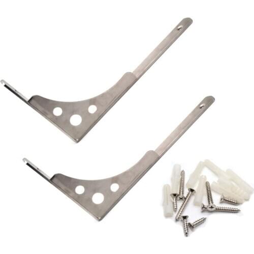 Shelf Bracket Stainless Steel Corner Brace Support 8" 10" 12" Length - Pack of 2pcs