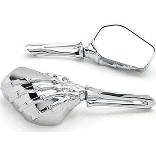 Brand new Chrome Custom Motorcycle Skeleton Mirrors For Kawasaki Eliminator BN 125 250 600 900