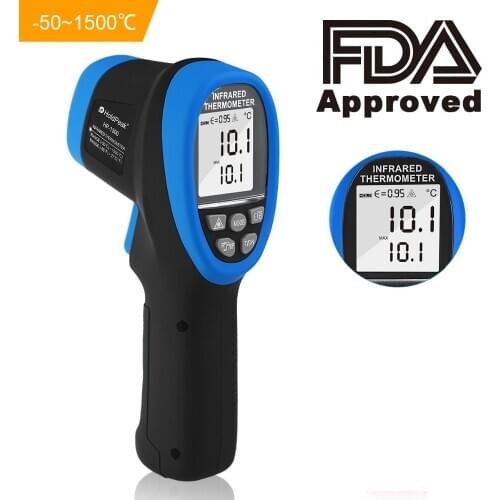 HOLDPEAK Thermometer Dual Laser Thermometer with Color LCD Screen -58℉~2732℉Non-Contact Temperature Gun, for Cooking/BBQ Casting