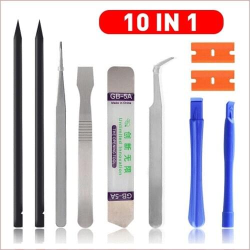 Universal Cell Phone Repair Tools Professional Opening Tools Tweezers For iPhone iPad Tablet Metal Steel Pry Phone Hand Tool Set