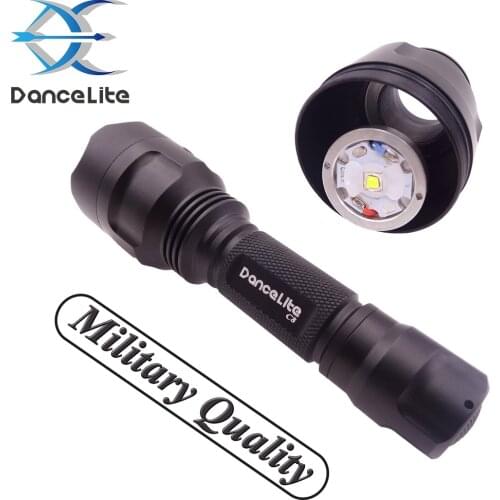 Military Quality ~ DanceLite C8 XM-L2 U3 10W AMC7135x12 4200mA 18650 Flashlight Camping Torch Hunting Linterna