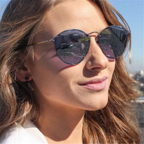 XojoX Round Sunglasses Women 2020 Mirror Pink Vintage Eyeglasses Female Rimless Sun Glasses Shades Men Coating Eyewear UV400