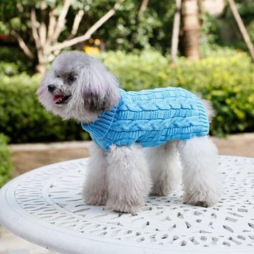 A Pet Dog Sweaters Winter Pet Clothes Jacket for Small Dogs Warm Sweater Coat Outfit for Cats Clothes Soft knitted Dog Clothes