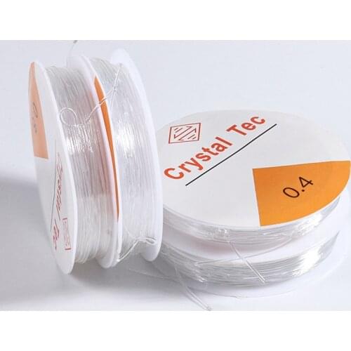 1Roll 0.4-1.2MM Transparent Stretchy Elastic Rope String Line Cord Beading Beads DIY for Jewelry Making Bracelet&Necklace