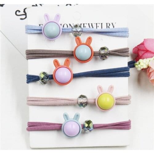 1PCS Cute Rabbit Elastic Hair Bands For Women Scrunchie Simple Headband Scrunchy Kids Turban Hair Accessories For Girls 2019 NEW
