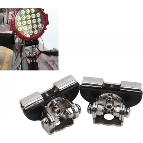 2 Pieces Universal Stainless Steel Car Auto Hood LED Lighting Bracket Offroad Excavator Bonnet Work Lamp Mount Holder