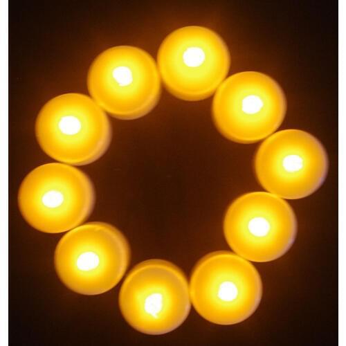 30 x Yellow Warm Whithe Flickering LED Tea Light Battery Candles Flameless WEDDING PARTY-Free Shipping