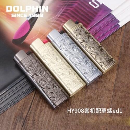 The 4-color DOLPHIN Zinc Alloy Metal Housing Is Used In Cricket Lighters 80 X 22 X 10mm