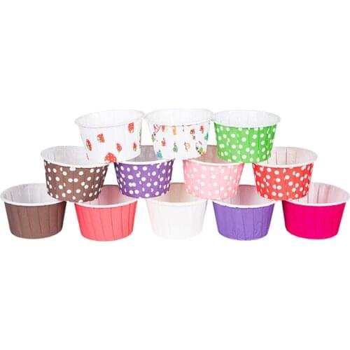 50Pcs/pack Cupcake Paper Cups Cake Muffin Liner Wrappers Baking Cup Tray Case Kitchen Accessories Cake Mold Small Muffin Boxes