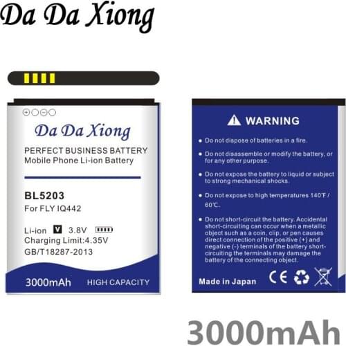 DaDaXiong 3000mAh BL5203 Battery for Fly IQ442 Quad Miracle 2 battery