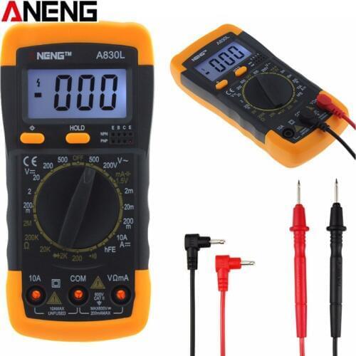 ANENG A830L Digital Multimeter DC AC Ammeter Voltmeter Tester Meter LCD Electric Handheld Digital Multimetro Ammeter Multitester