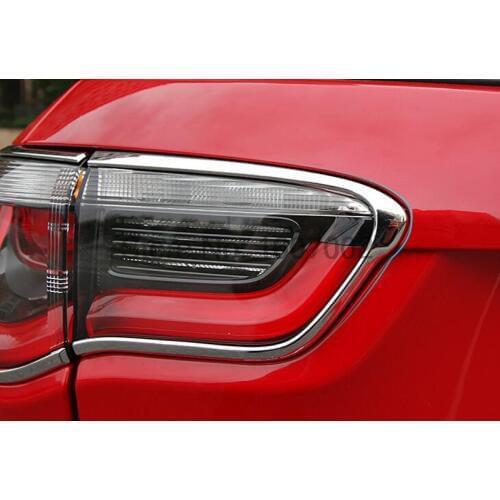 For Jeep Compass Second Generation 2017 2018 Car ABS Chrome Exterior Rear Tail Light Lamp Molding Trims Taillight Covers 4Pcs